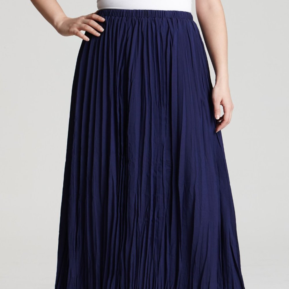 Avenue Plus Size Pleated Maxi Skirt - Size 22/24 (2X)